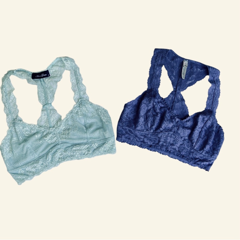 Free People + Anna Grace Lace Bralette Bundle | Coquette Layering Lingerie